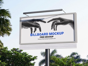 City Outdoor Advertising Billboard Mockup