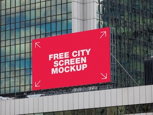 Maqueta de carteles de pantalla de la ciudad