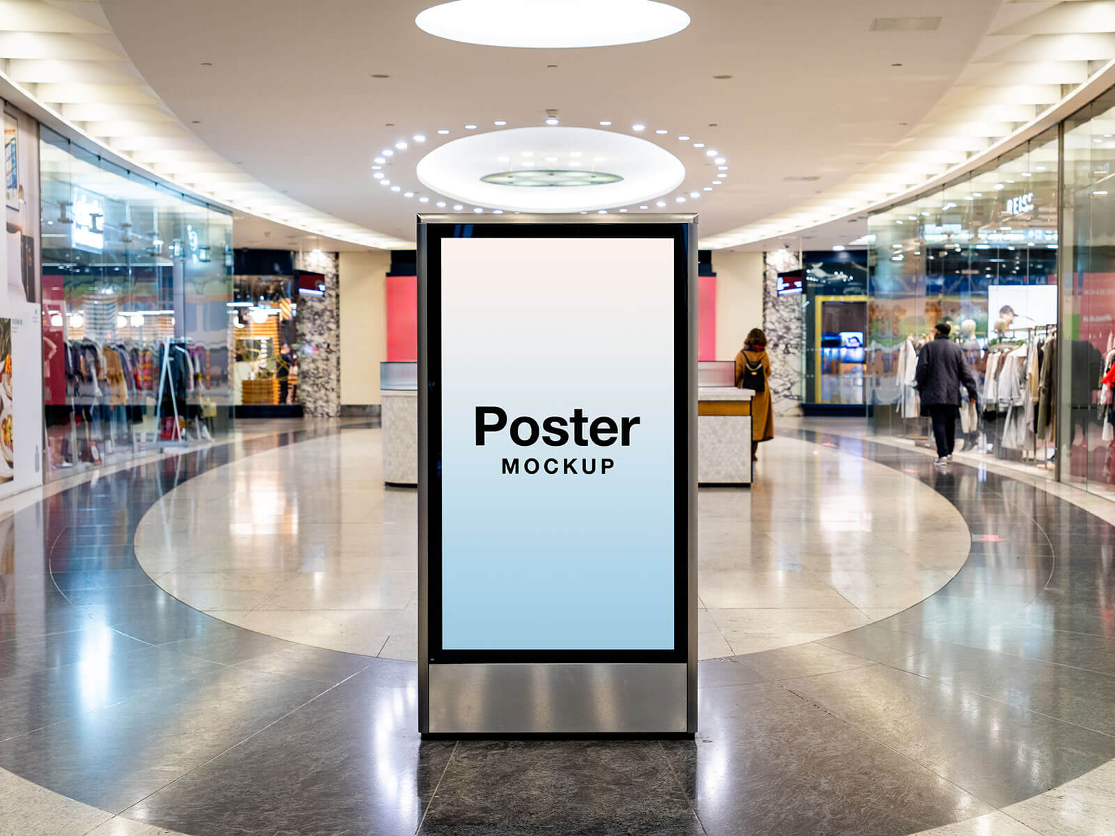 Maqueta de póster de proveedor de centro comercial de la ciudad