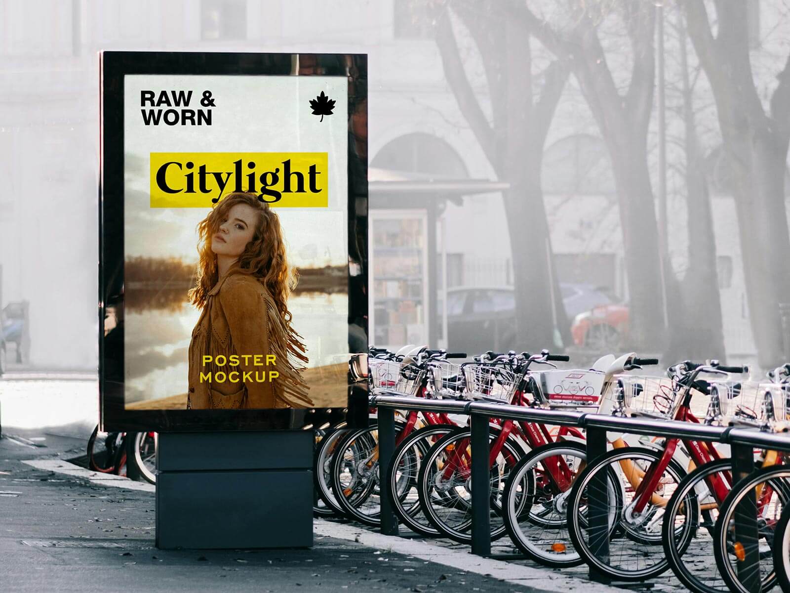 Citylight プロバイダーのポスター モックアップ