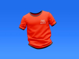 Vorder- und Rückseite 3D-T-Shirt-Mockup-Set