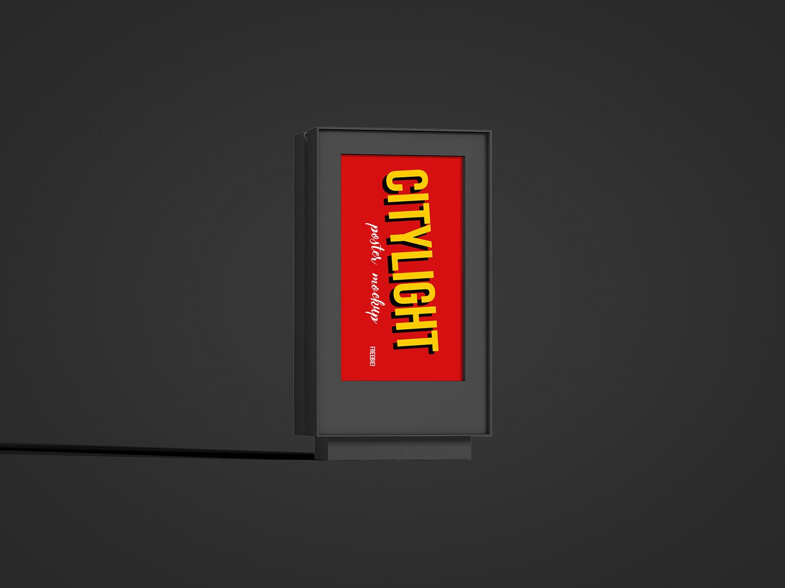 Dark Citylight Mupi Poster Mockup