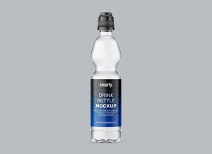 Maquette de bouteille d'eau minérale claire
