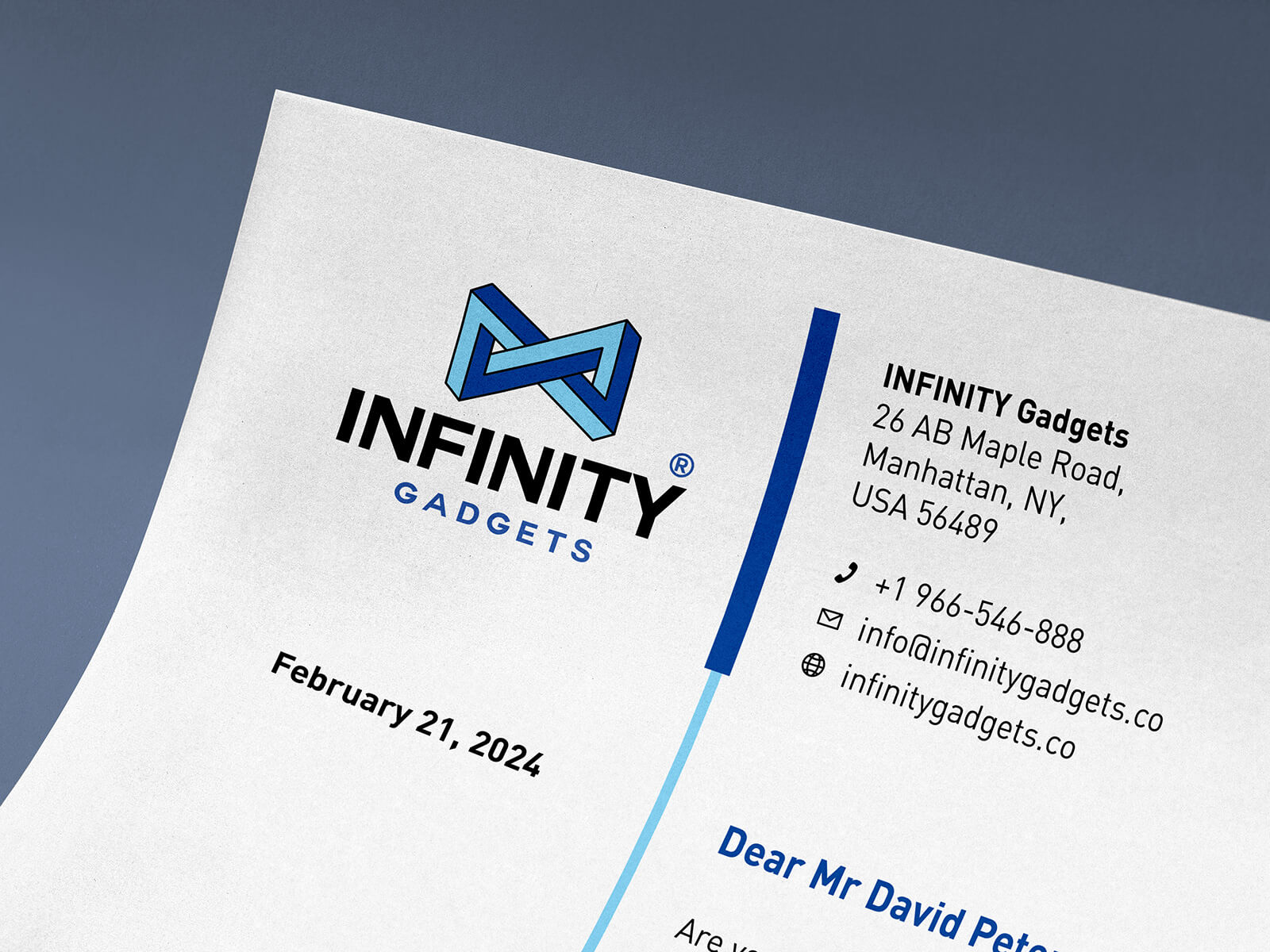 Mockup de logotipo de papel membrete de primer plano