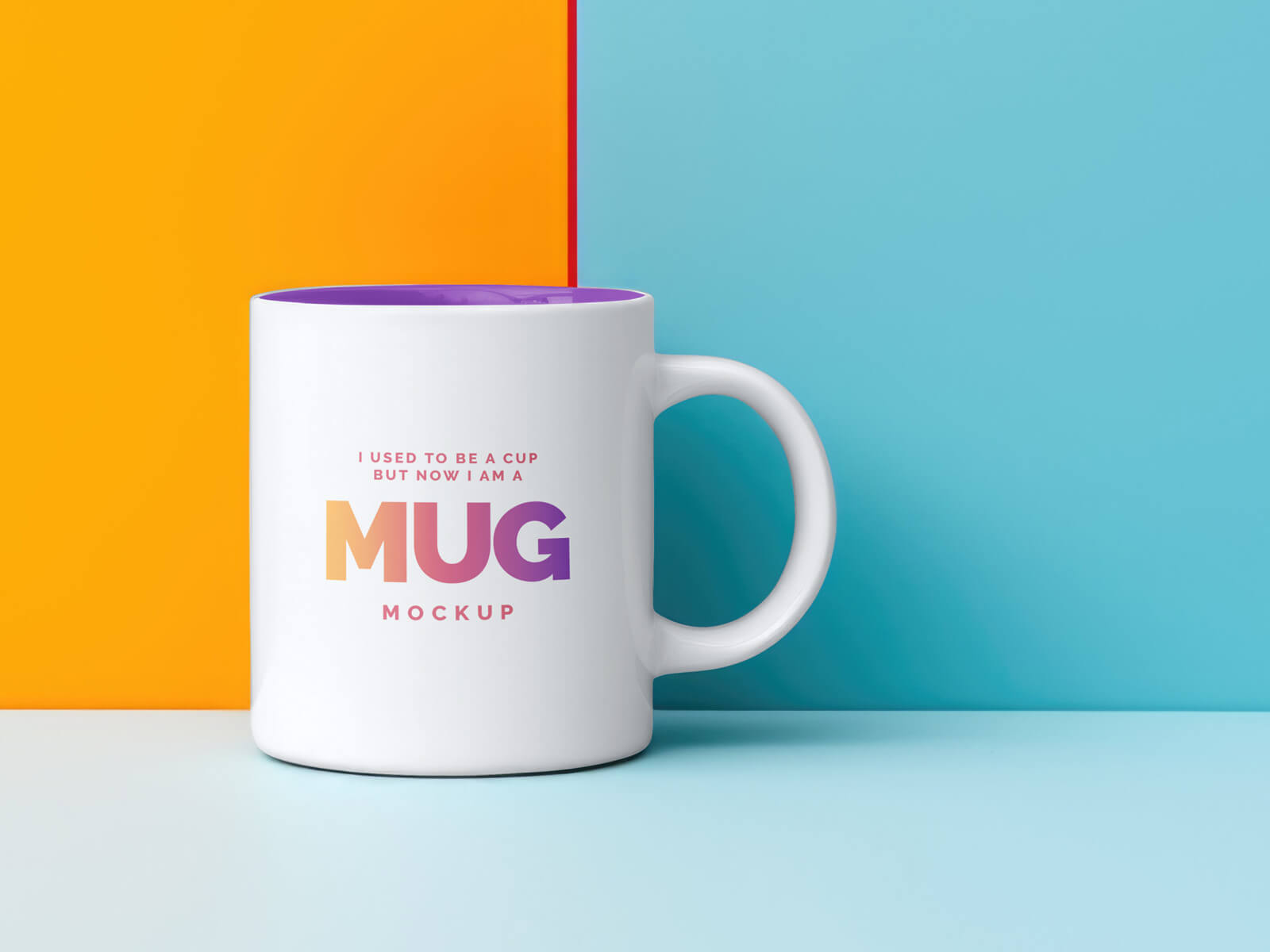 Kaffeetasse Modell mit farbenfrohen Hintergrund