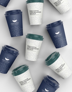 Coffee Cups Composition Mockup