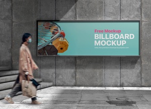 Billboard de mur de rue en béton maquette