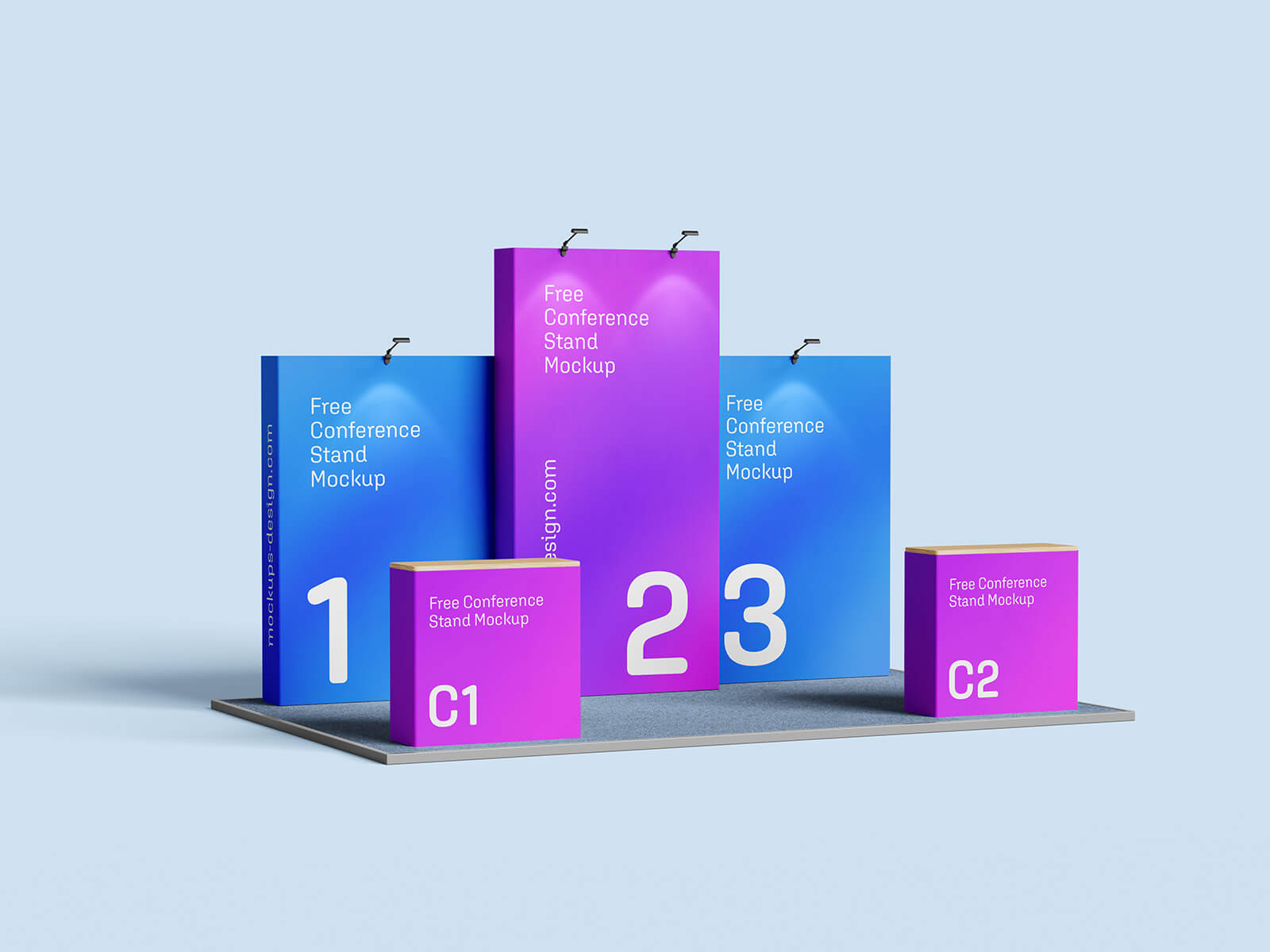 Conference / Exhibition 3D Booth Display Stand Mockup