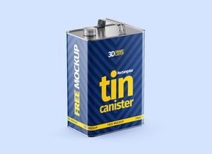 Cooking Oil Tin Canister Mockup