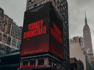 Угловое здание NYC Mockup Billboard