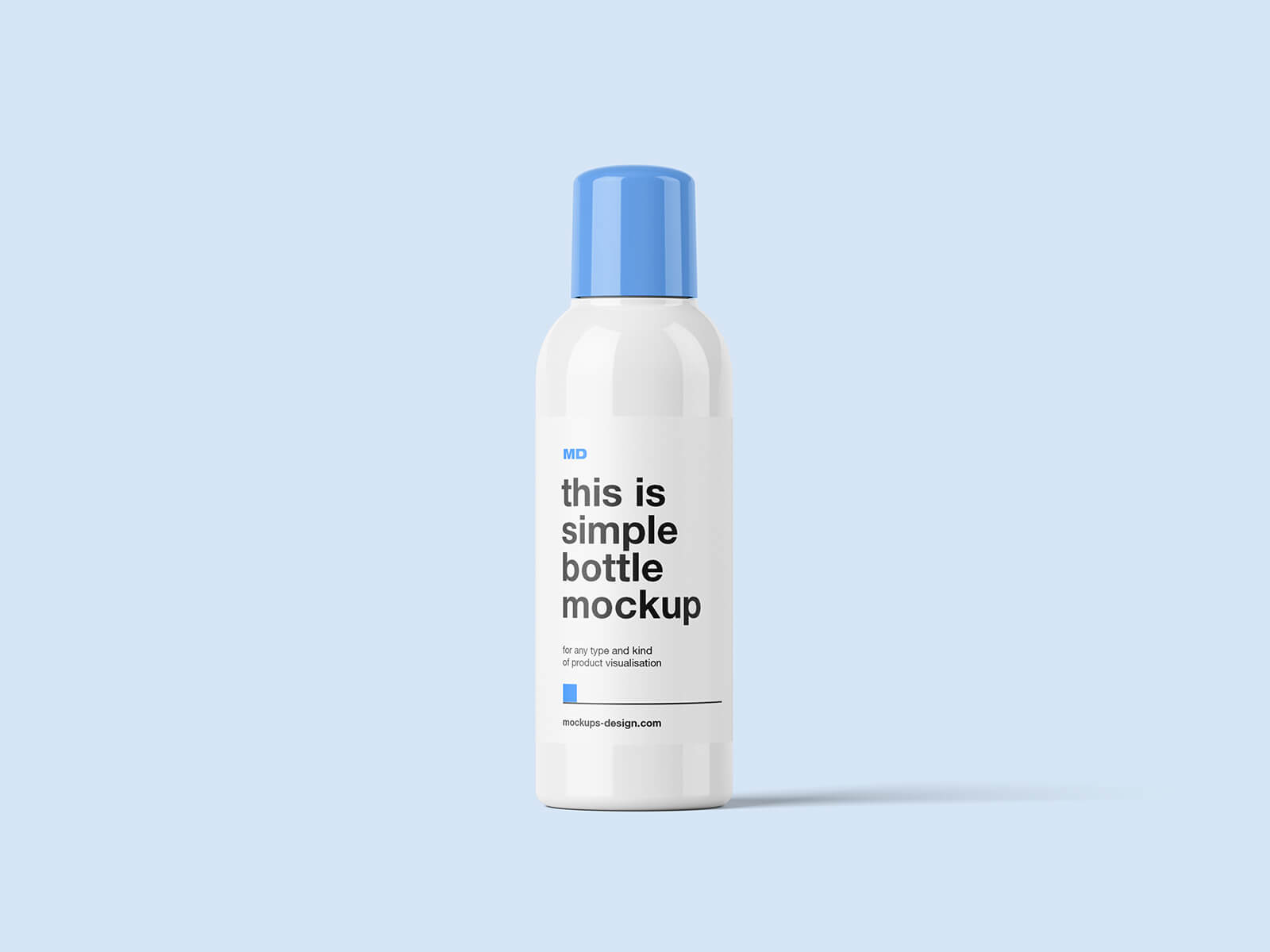 Glossy Plastic Cosmetic Bottle With Screwcap Mockup Set