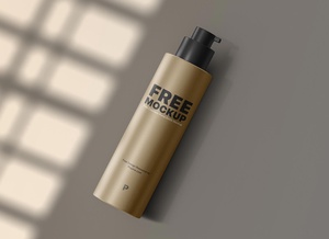 Cosmetic Hair Mousse Spray Bottle Mockup