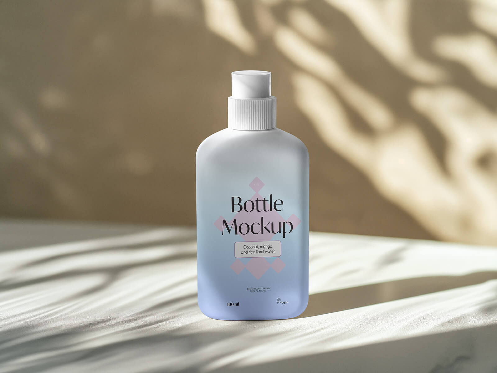 Cosmetic Cream Plastic Bottle Mockup