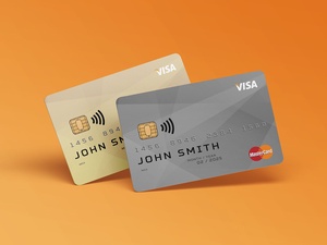 Conjunto de maquetas de tarjetas de crédito / membresía (delantera y atrás)