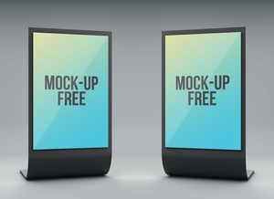 Curved 3D Display Stand Mockup Files