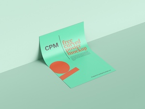 Curved Paper / Poster Mockup