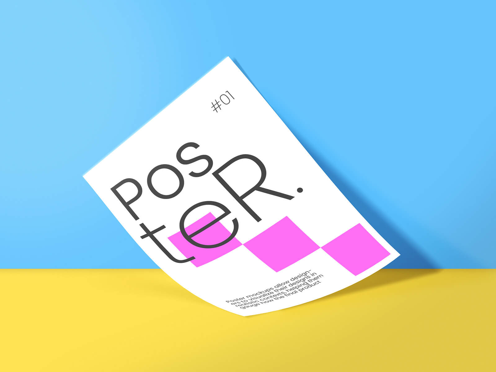 Curved Paper Poster Mockup