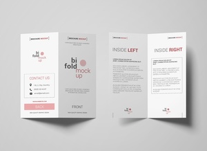 2 Fold Brochure Mockup
