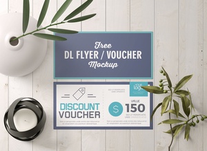 DL Flyer / Gift Voucher Mockup