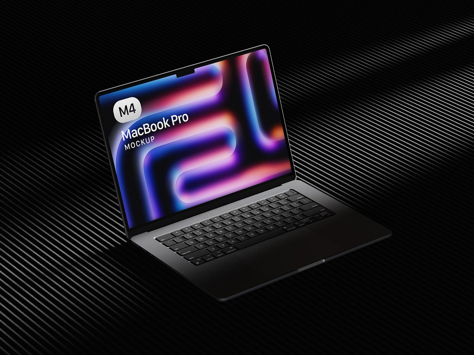 Mockup de M4 MacBook Pro circundante