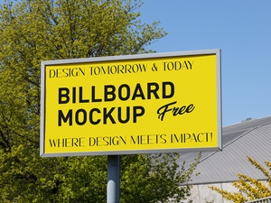 Дневная уличная макета Billboard