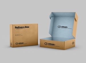 Delivery Shipping Box Mockup