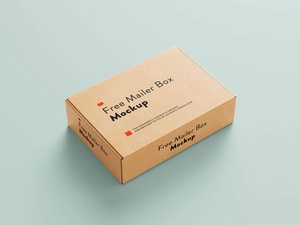 Delivery Mailer Box Mockup Set