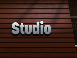 Mockup de logotipo de Studio 3D