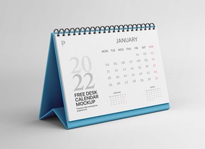 Mockup calendario de escritorio 2022