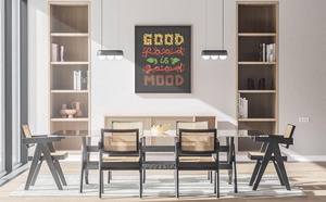 Dining Room Wall Canvas Poster Mockup