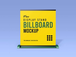 Afficher le stand Portable Billboard / Banner Mockup Set