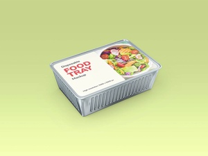 Einweg -Aluminiumpfannen / Folien -Food -Tablett Mockup