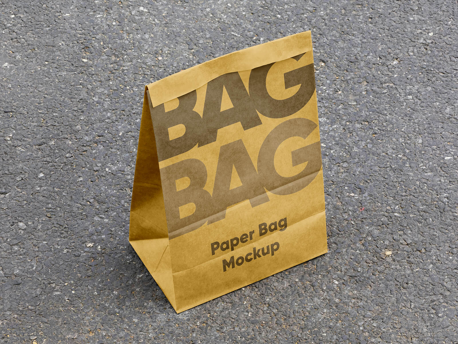 Disposable Takeaway Paper Bag Mockup