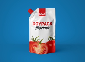 Doypack Stand-Up Pouch Packaging Mockup