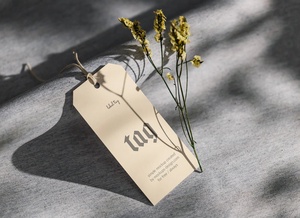 Dried Flower Hanging Tag Mockup