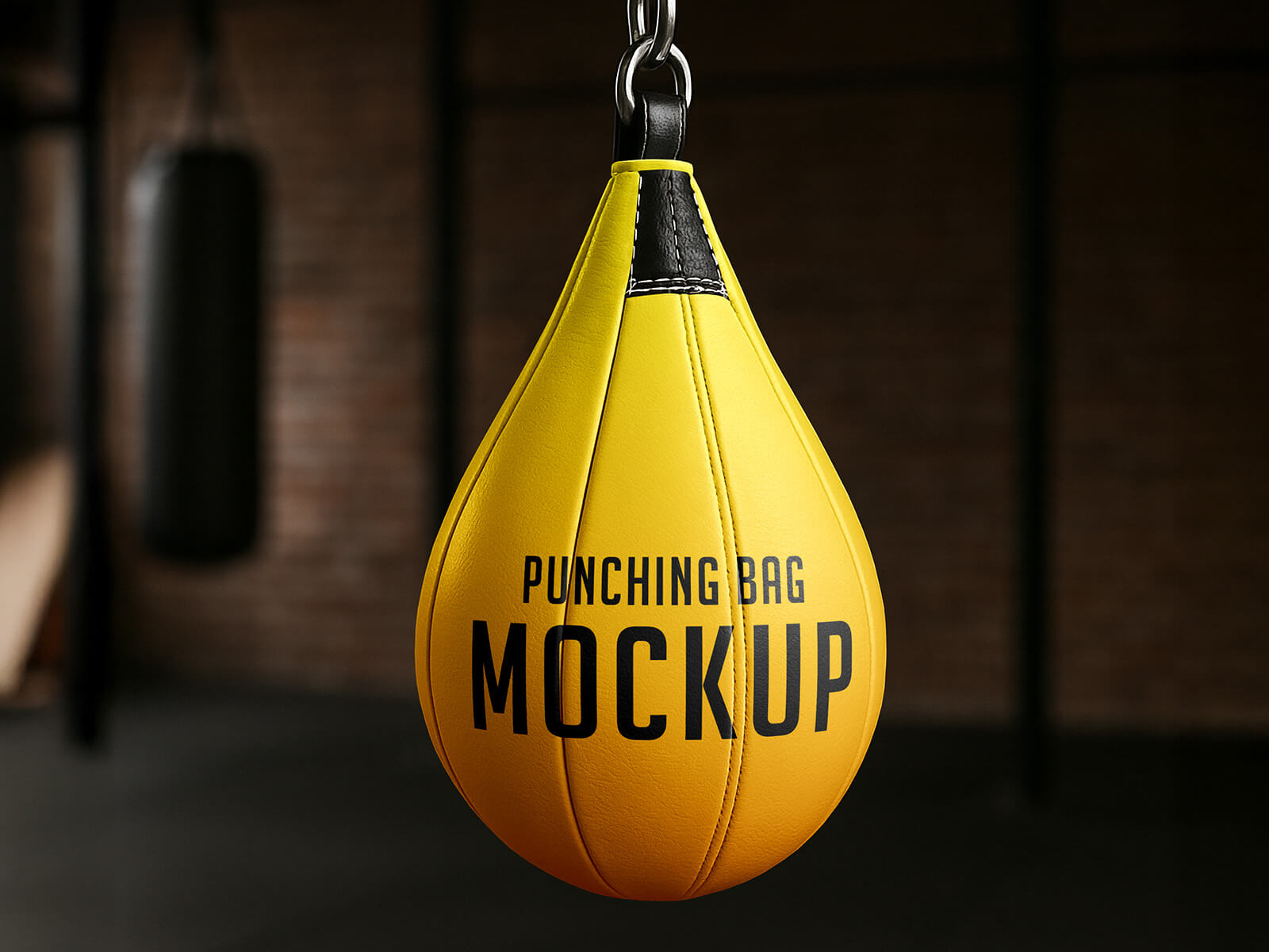 Drop Shape Punching Bag Mockup