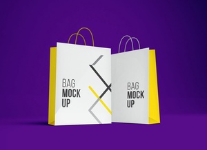 Dual Shopping Bag Mockup