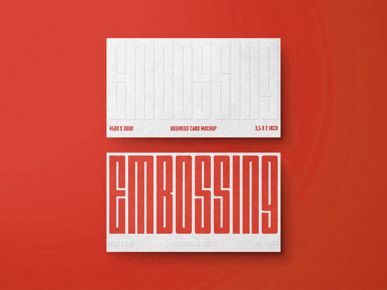 Embossed Business Card Mockup