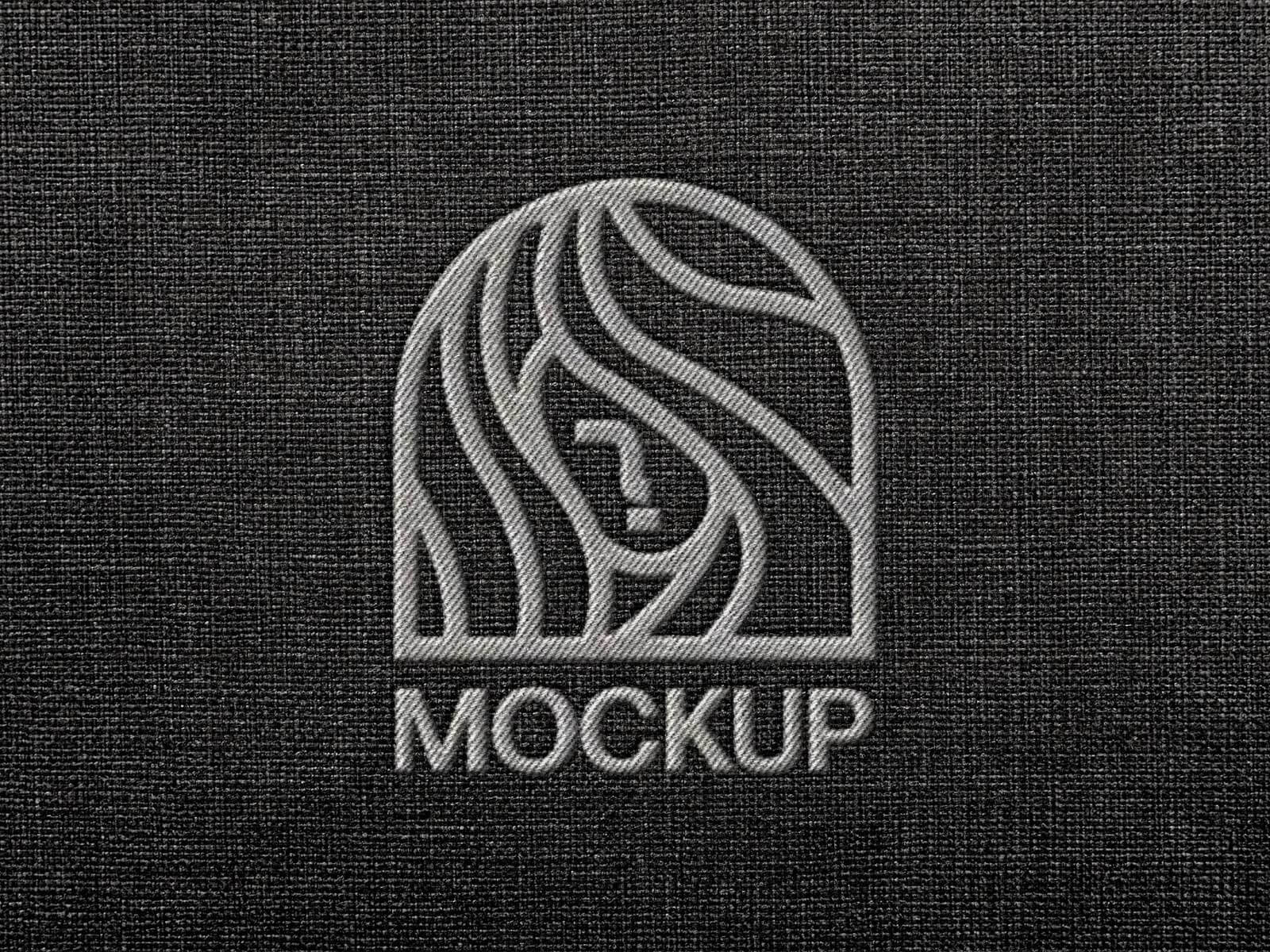 Gesticktes Logo-Mockup