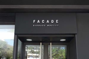Storefront Facade Logo Mockup