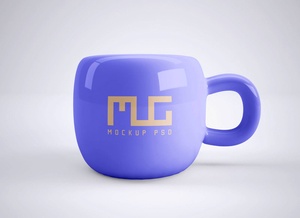 Fat Ceramic Coffee Mug Mockup