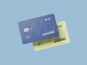 Floating Credit Card Mockup Set