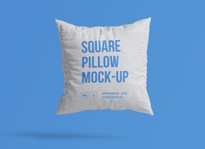 Floating Square Pillow Mockup