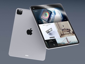 Maqueta flotante del iPad Pro 2024
