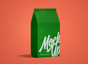 Flow Pack Pouch Packaging Mockup