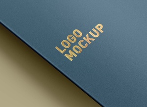 Mockup de logotipo de papel texturizado de papel de aluminio