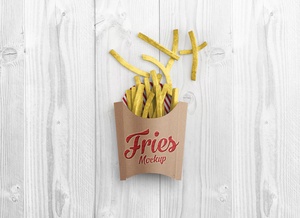 Fries / Potato Sticks Packaging Box Mockup