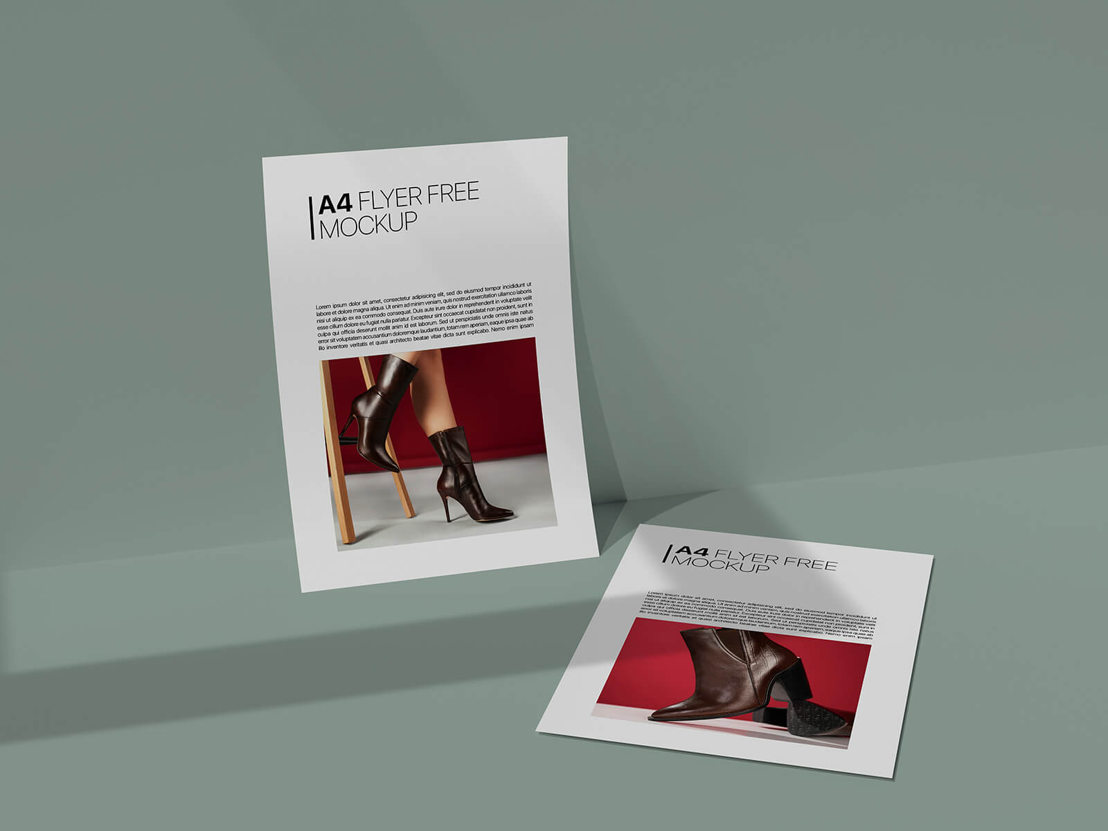 Front / dos A4 Flyer Mockup