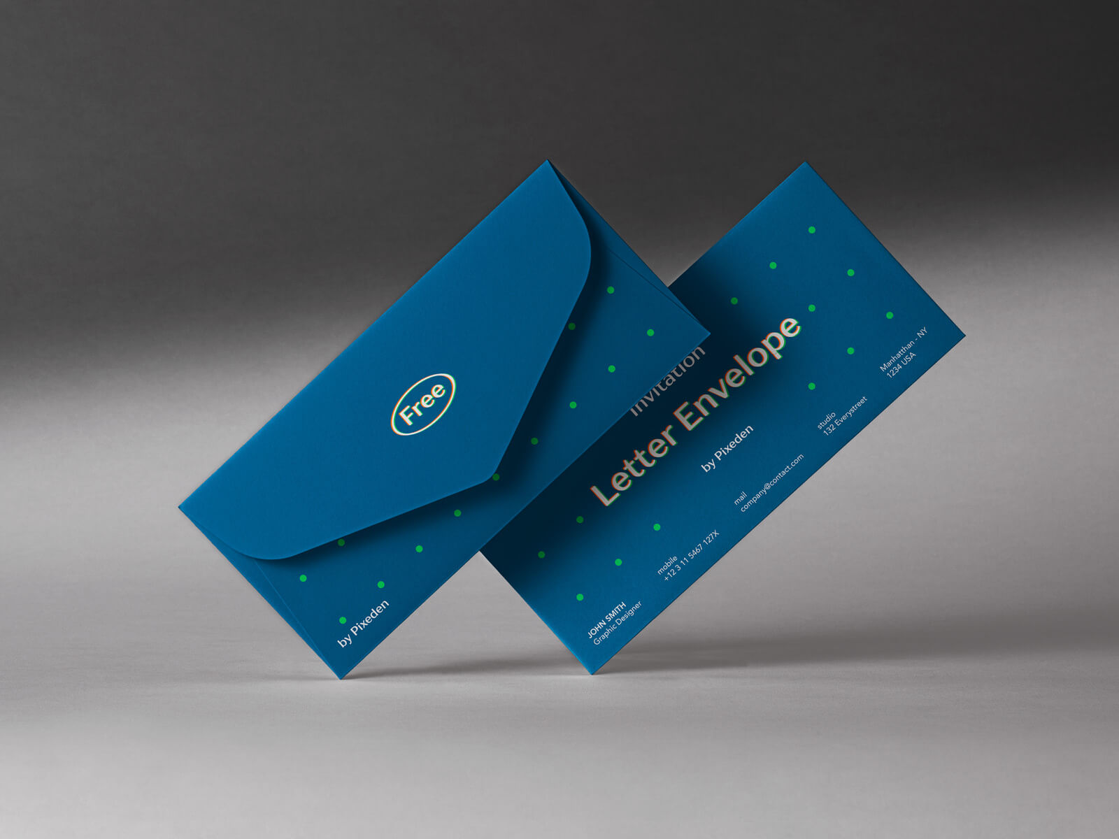 Front/Back Letter Envelope Mockup