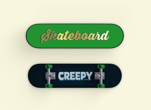 Front & Back Skateboard Mockup
